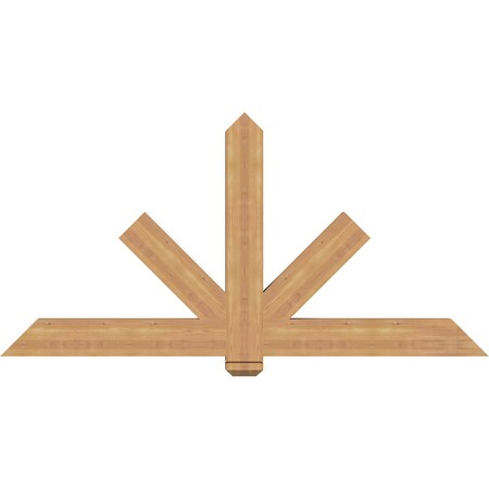 Ekena Millwork Kennewick Timber Gable Bracket, Western Red Cedar, 72"W x 36"H x 3 1/2"D x 5 1/2"F, 12/12 Pitch GBW072X36X0406KEN00SWR